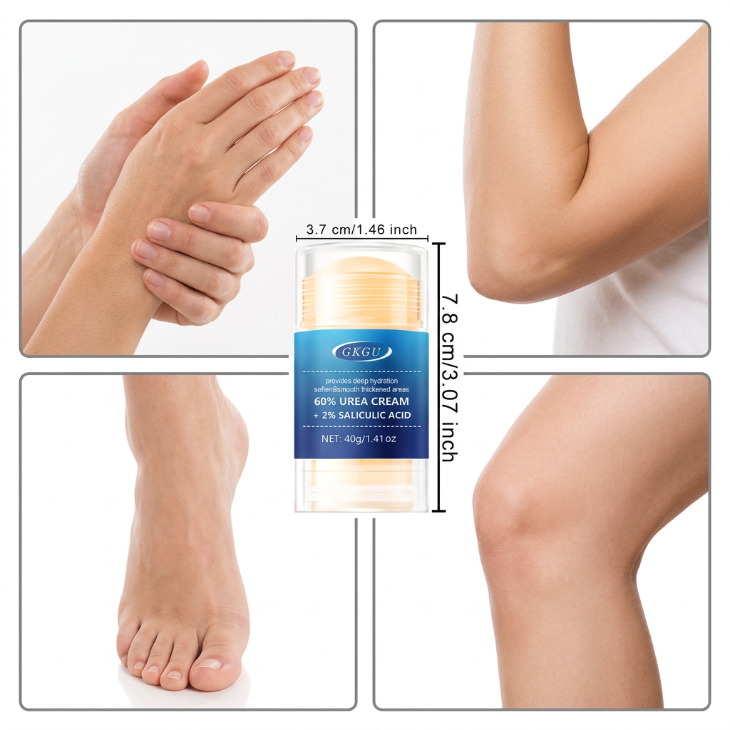 60% Urea Cream with 2% Salicylic Acid – Intensive Moisturizing Cream for Dry, Rough and Cracked Skin